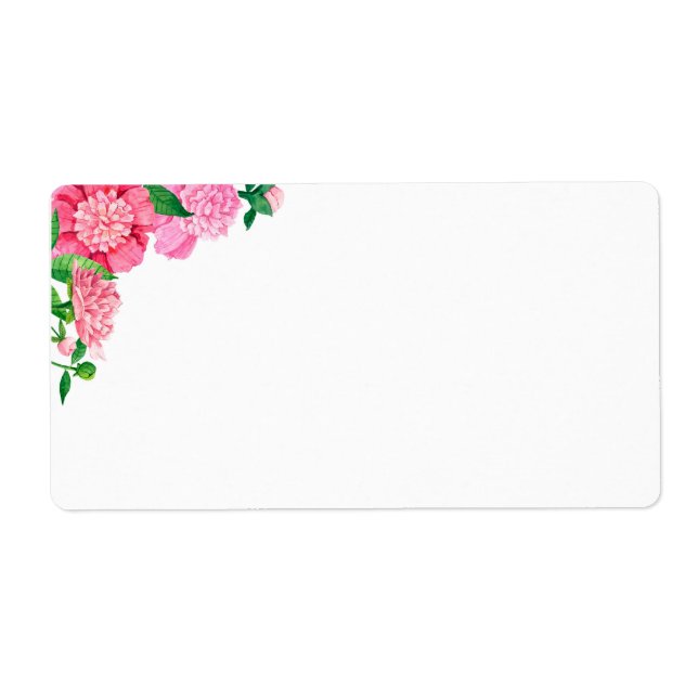 Expédition Fleurs Étiquettes de adresse-roses (Devant)
