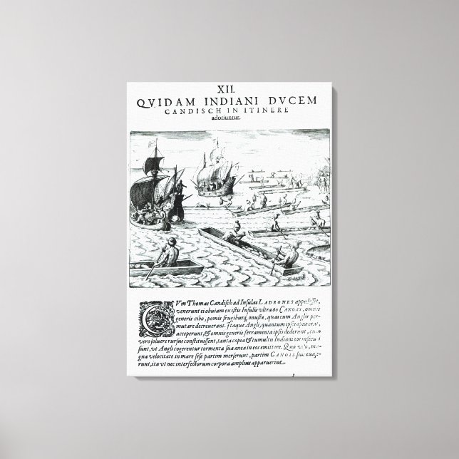 Expedition of Thomas Cavendish Canvas Print (Front)