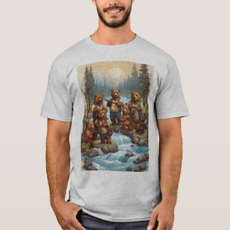 Expédition pêche à l'ours : modèles de T-shirt Whi