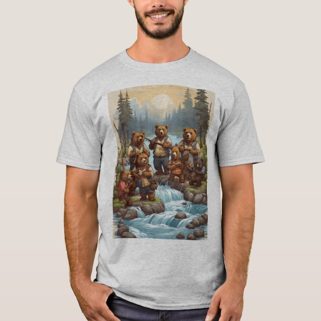 Expédition pêche à l'ours : modèles de T-shirt Whi (Devant)