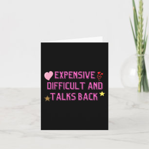 Expensive Difficult And Talks Back Groovy Mothers' Card