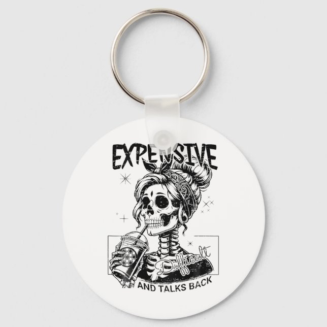 Expensive Difficult And Talks Back Mothers Day Ske Keychain (Front)