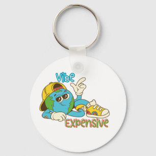 Expensive Vibe – Cool Retro Earth Character Design Keychain