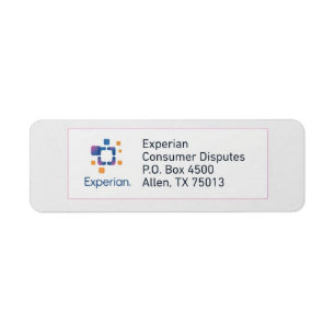 Experian Dispute Mailing Address Label