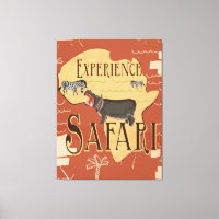 Experience African Safari Vintage Travel Poster