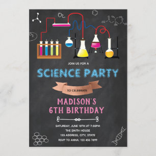 EXPÉRIENCE MAD SCIENCE ANNIVERSAIRE INVITATION