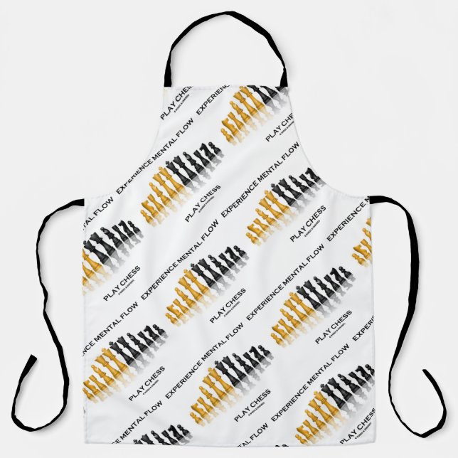 Experience Mental Flow Play Chess Reflective Chess Apron (Front)
