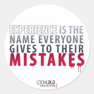 Experience Mistakes Sticker