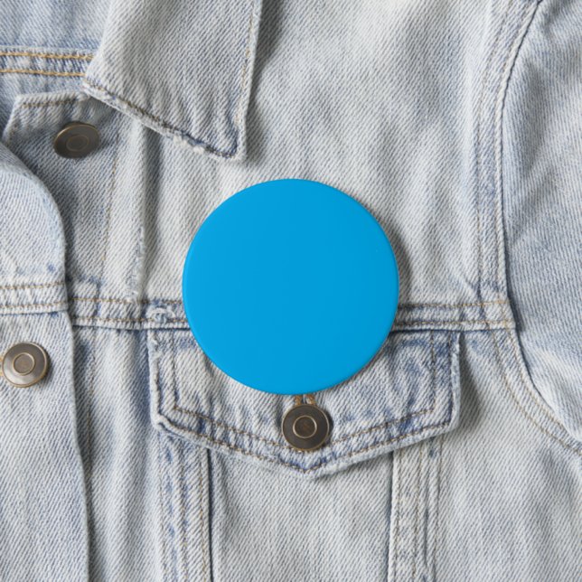 Experience the Beauty of a Blue Sky with a Plane 3 Inch Round Button (In Situ)
