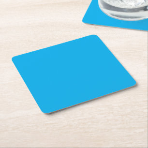 Experience the Beauty of a Blue Sky with a Plane Square Paper Coaster