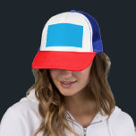 Experience the Beauty of a Blue Sky with a Plane Trucker Hat<br><div class="desc">Discover the serene beauty of a clear blue sky as an aircraft soars through the clouds on a sunny day. Witness the magic of aviation and travel in the vast sky.</div>