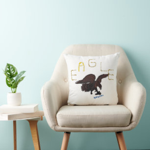 Experience the Serenity with Eagle Pillow. Throw Pillow