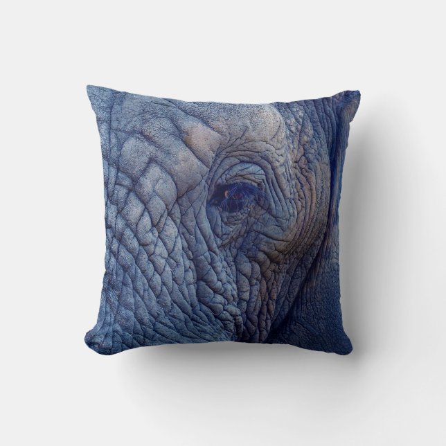 EXPERIENCE WALK WITH THE ELEPHANTS HOW ABOUT HUGGI THROW PILLOW (Front)