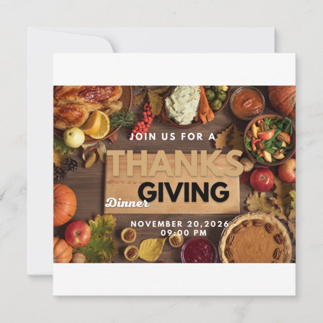 Experiencethe Magic of Thanksgiving with  Special Invitation (Front)