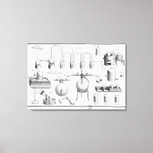 Experiment on the decomposition of water canvas print