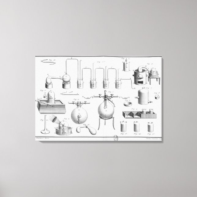 Experiment on the decomposition of water canvas print (Front)