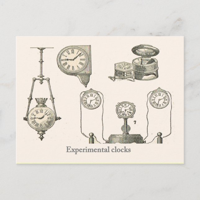 Experimental clocks postcard (Front)