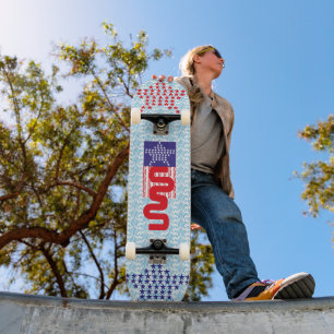 EXPERIMENTAL LOVE USA FLAG STARS BY MASANSER SKATEBOARD