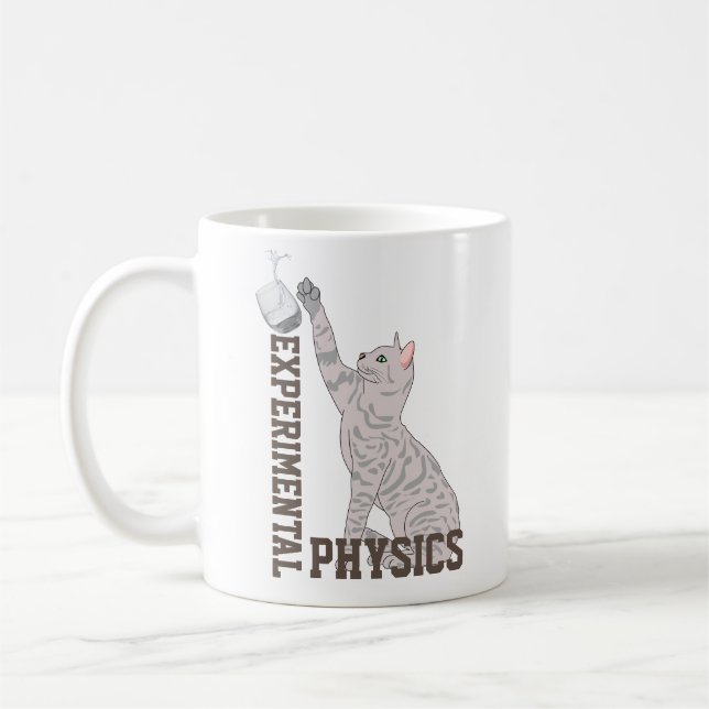 Experimental Physics Cat Coffee Mug (Left)