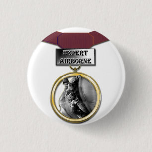 Expert Airborne medal button