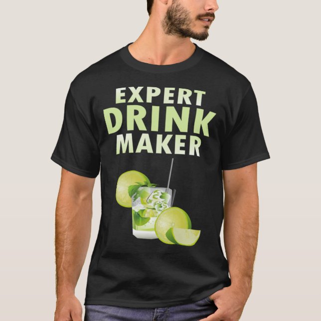 Expert Drink Maker Nightclub Bartender Resort Mixe T-Shirt (Front)
