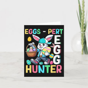 Expert Egg Funny Joke Hunter Easter Bunny Hunting  Card