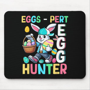 Expert Egg Funny Joke Hunter Easter Bunny Hunting  Mouse Pad