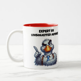 Expert in Unsolicited advice Two-Tone Coffee Mug