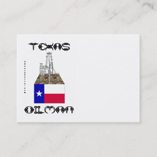 Expert pétrolier du Texas, cartes de visite,