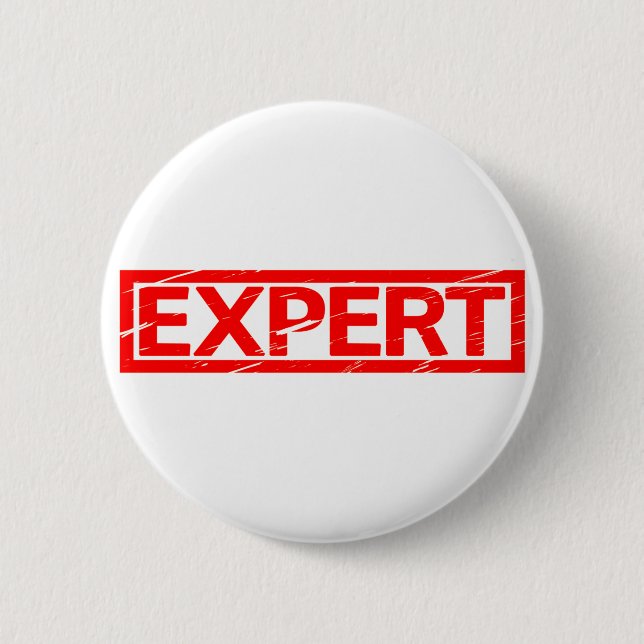 Expert Stamp 2 Inch Round Button (Front)