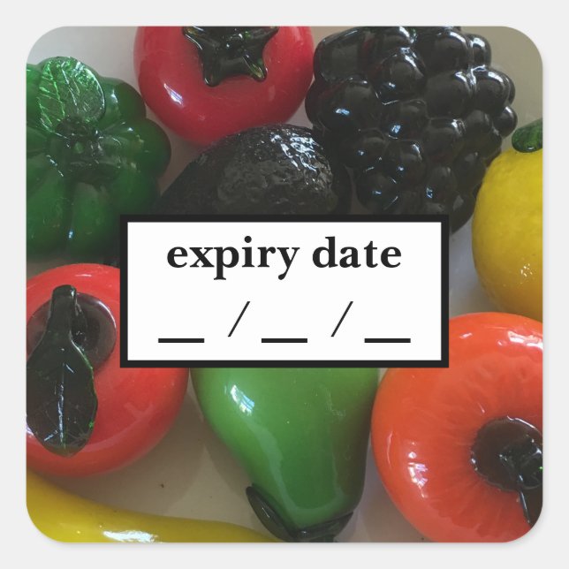 expiry date (use by) food sticker (Front)