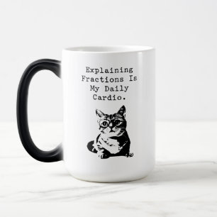 Explaining Fractions Daily Cardio Math Fun Magic Mug