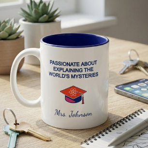 Explaining World's Mysteries: Passionate Educator Two-Tone Coffee Mug
