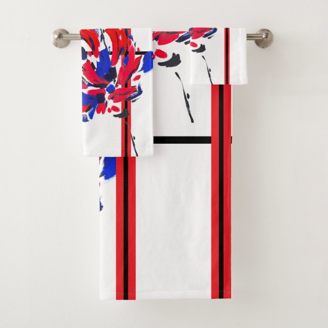 Exploded flower bath towel set (Insitu)