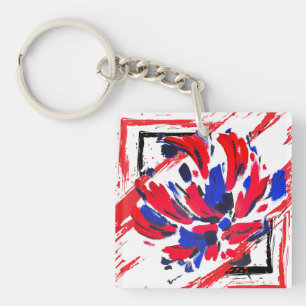 Exploded flower keychain