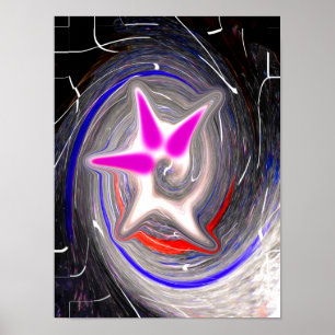 Exploding cosmic bubble poster