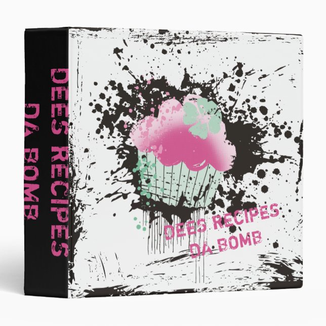 Exploding cupcake sugar bomb bakery artisan cakes binder (Front/Spine)