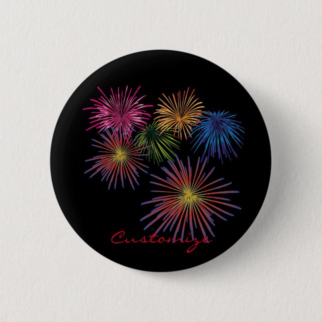 Exploding Fireworks Thunder_Cove 2 Inch Round Button (Front)