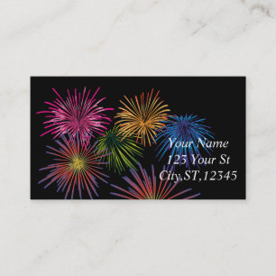 Exploding Fireworks Thunder_Cove Business Card