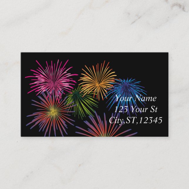 Exploding Fireworks Thunder_Cove Business Card (Front)