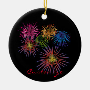 Exploding Fireworks Thunder_Cove Ceramic Ornament