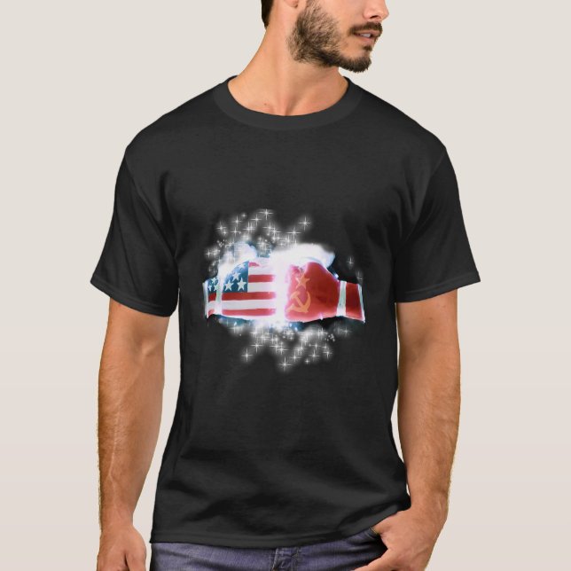 Exploding Gloves Rocky Boxing Iv 4 Stars Cool Moti T-Shirt (Front)