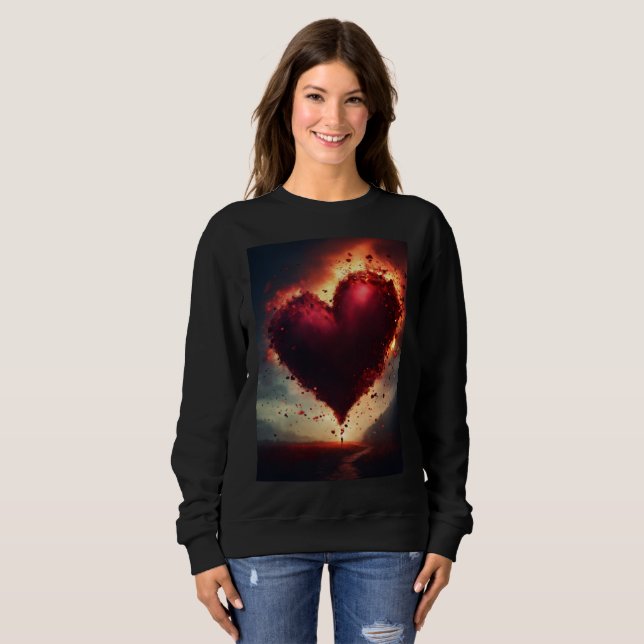 Exploding heart happiness sweatshirt (Front Full)