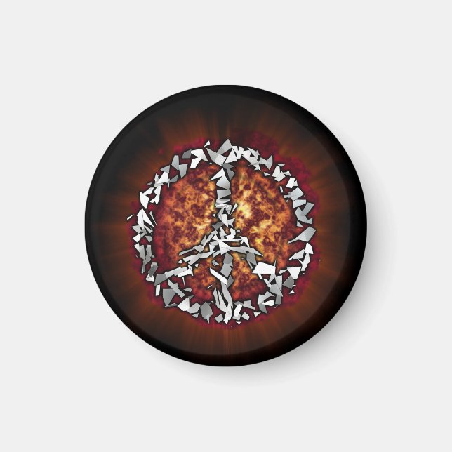 Exploding Peace Sign Magnet (Front)