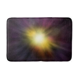 Exploding Star Cool Digital Space Artwork Bath Mat