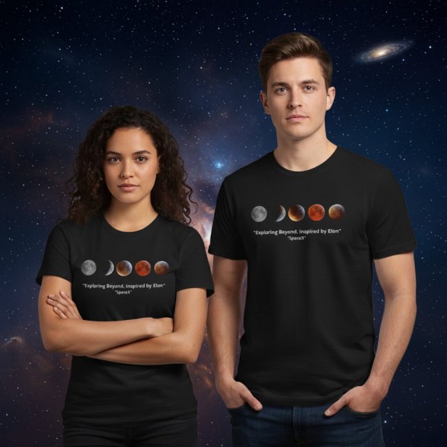 "Exploration Au-Delà Du T-shirt Graphique Planète" (Créateur téléchargé)