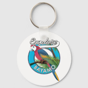 Exploration d'Hawaii logo rétro Porte-clés