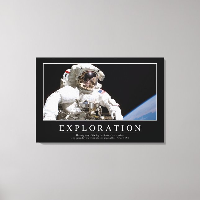 Exploration: Inspirational Quote 2 Canvas Print (Front)