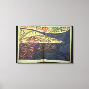 Exploration map of Surat Canvas Print