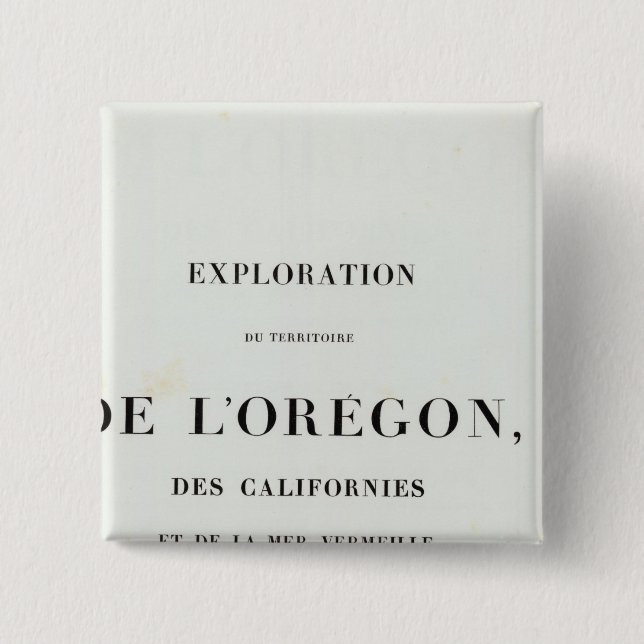 Exploration of Oregon 3 2 Inch Square Button (Front)